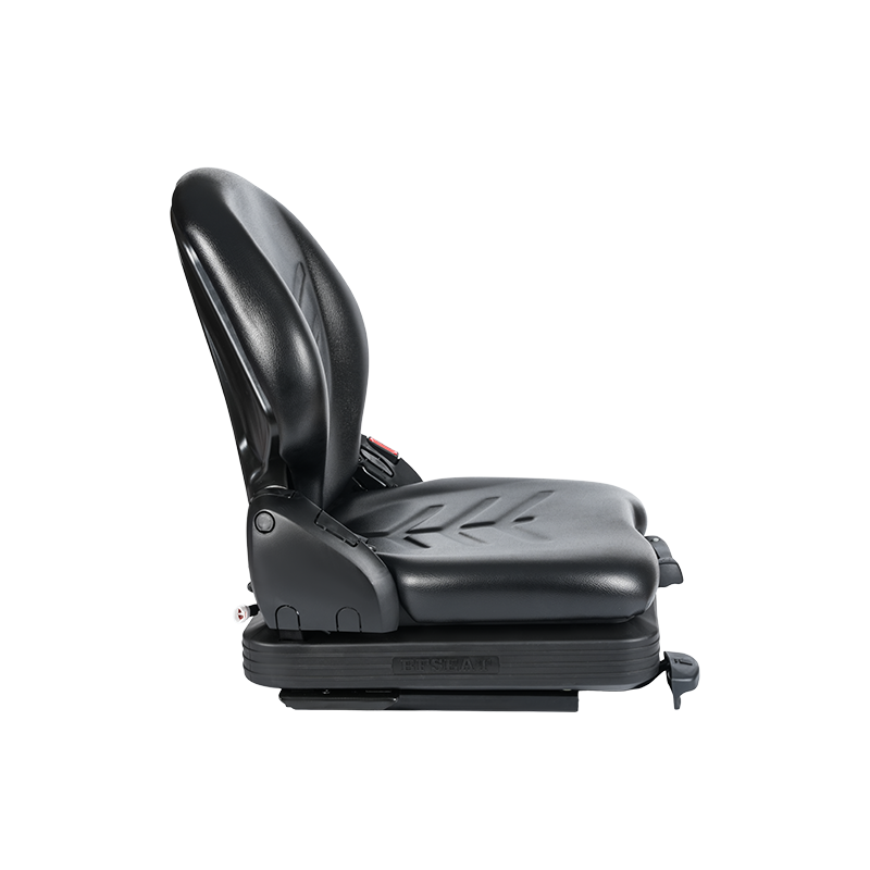 BF16 Low-Profile Vinyl Replacement Mechnical Suspension Seat for Material Handling Forklift Equipment - Black with EN13490 IT1+IT2