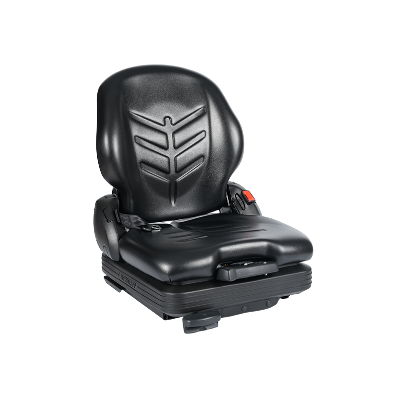 BF16 Low-Profile Vinyl Replacement Mechnical Suspension Seat for Material Handling Forklift Equipment - Black with EN13490 IT1+IT2