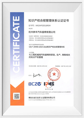 Intellectual property compliance management system certification-CN