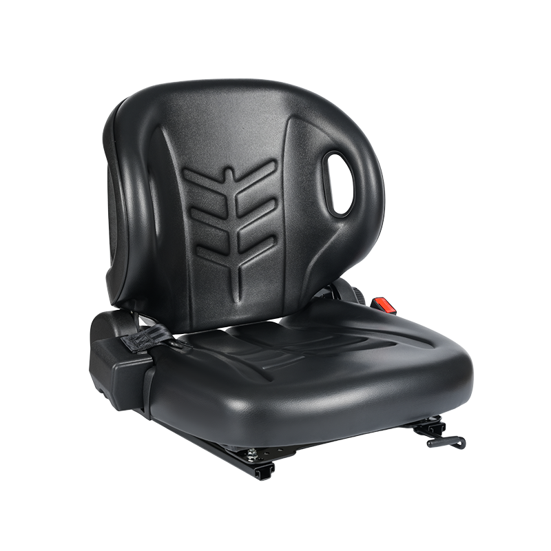 2-2 Foldable-Back Construction Machinery Seat with Dual Fabric Options for Compact Cabins