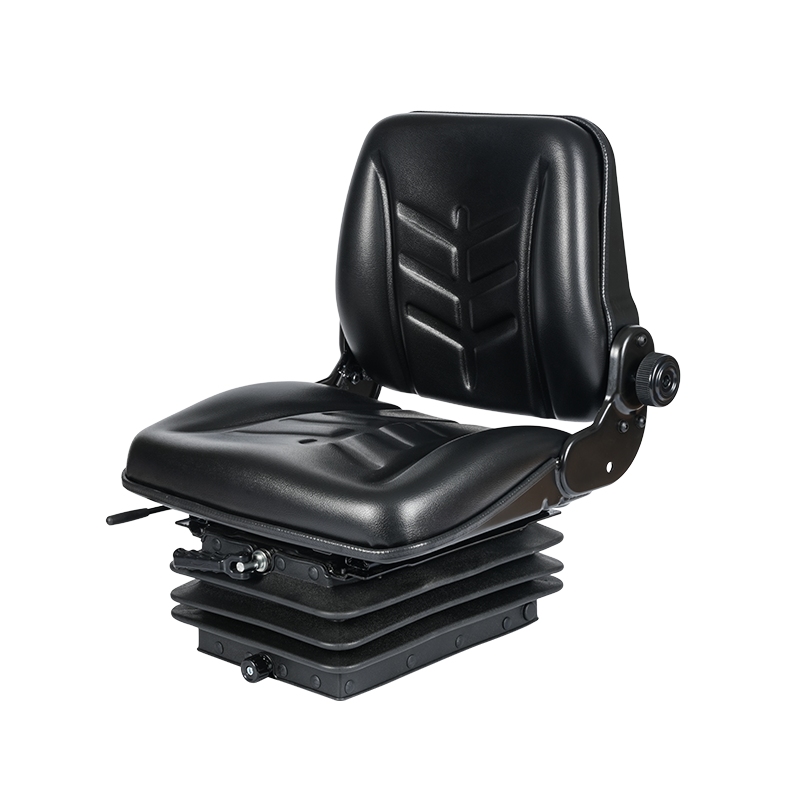 BF8-2+G180 Full-Suspension Construction Machinery Seat with Wide Tilt Backrest & 100mm Adjustable Shock Frame