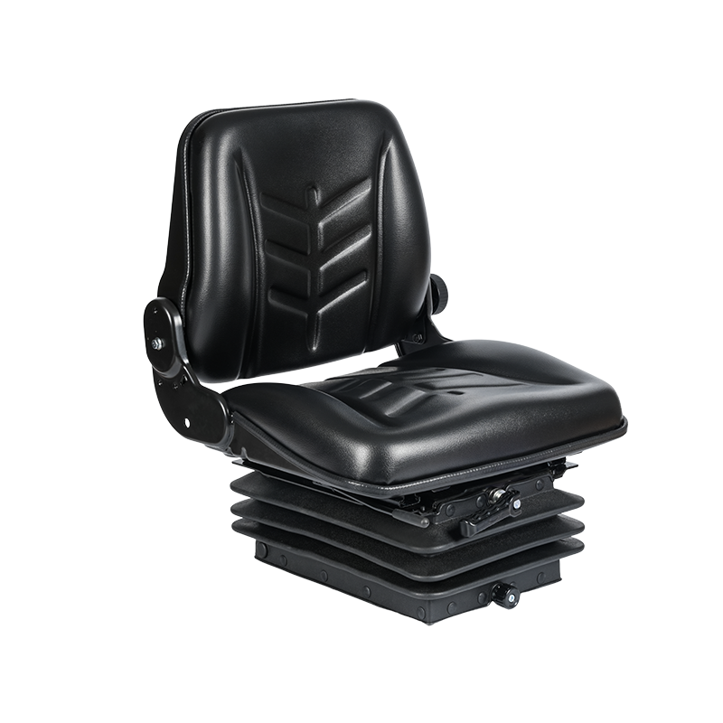 BF8-2+G180 Full-Suspension Construction Machinery Seat with Wide Tilt Backrest & 100mm Adjustable Shock Frame